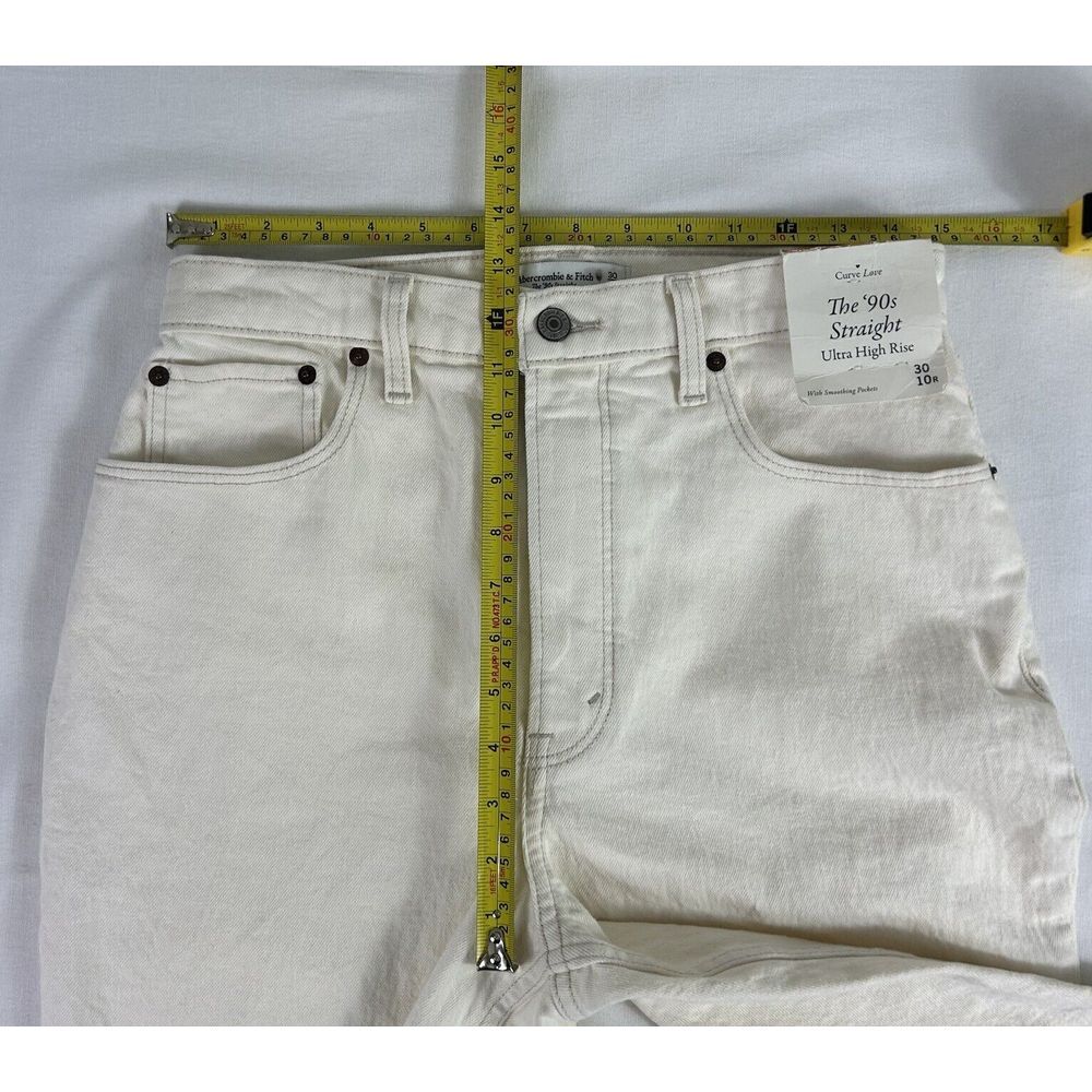 Abercrombie & Fitch The 90s Straight Ultra High Rise Curve Love Jeans Size 30 10 - Picture 11 of 15